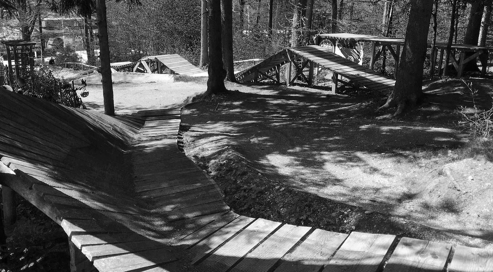 Mountainbike im Bikepark